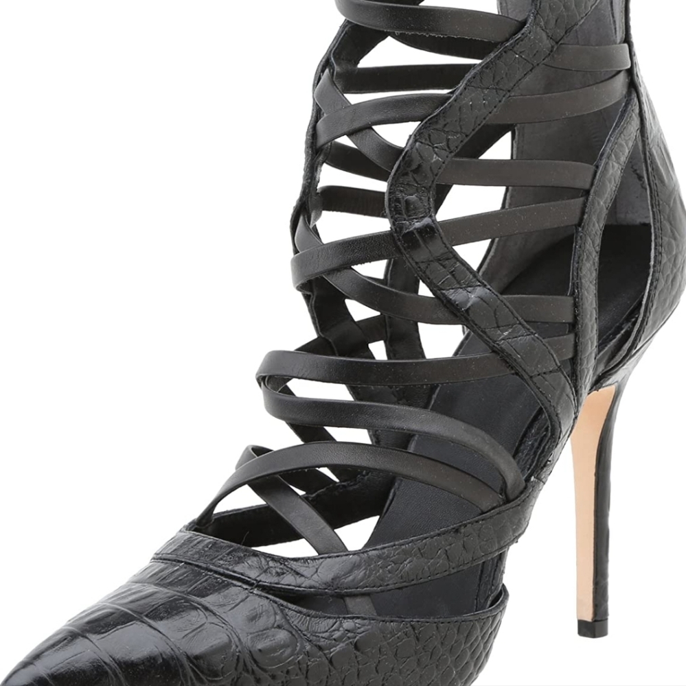 NWT Rachel Roy embossed leather heels crocodile